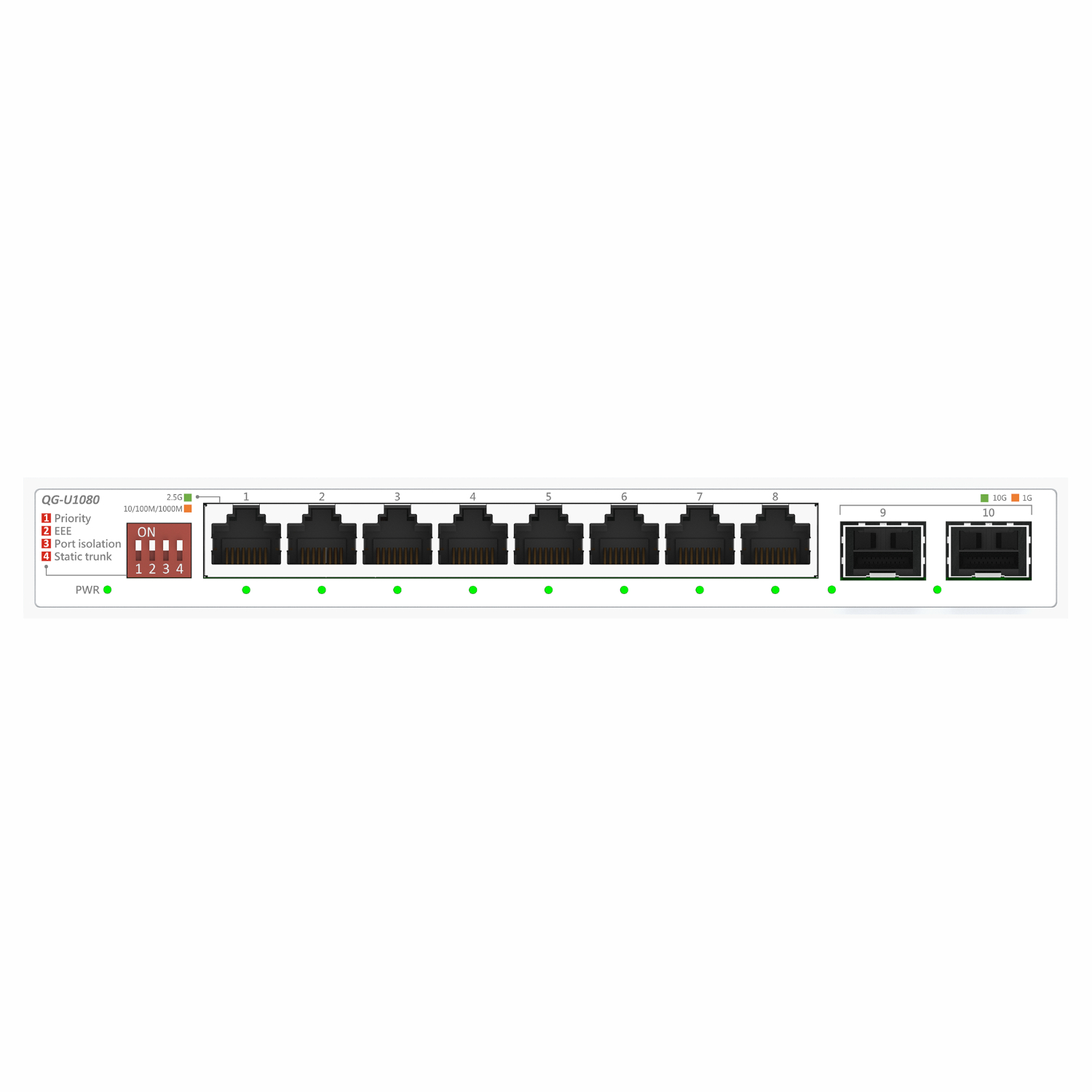 ASUS 8x2.5G + 2x10G SFP+ Unmanaged Network Switch- White - Image 3