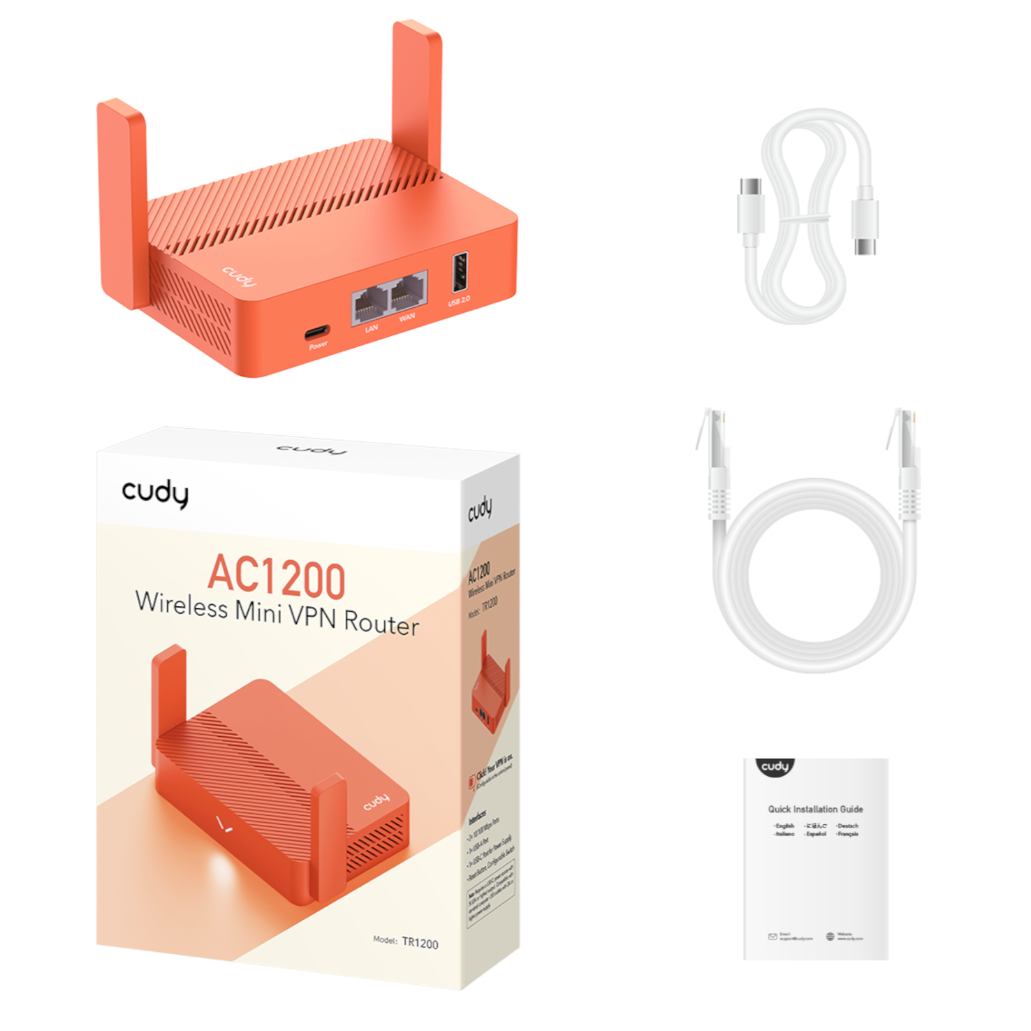 Cudy AC1200 Wi-Fi Mini VPN Router (TR1200) - Image 5